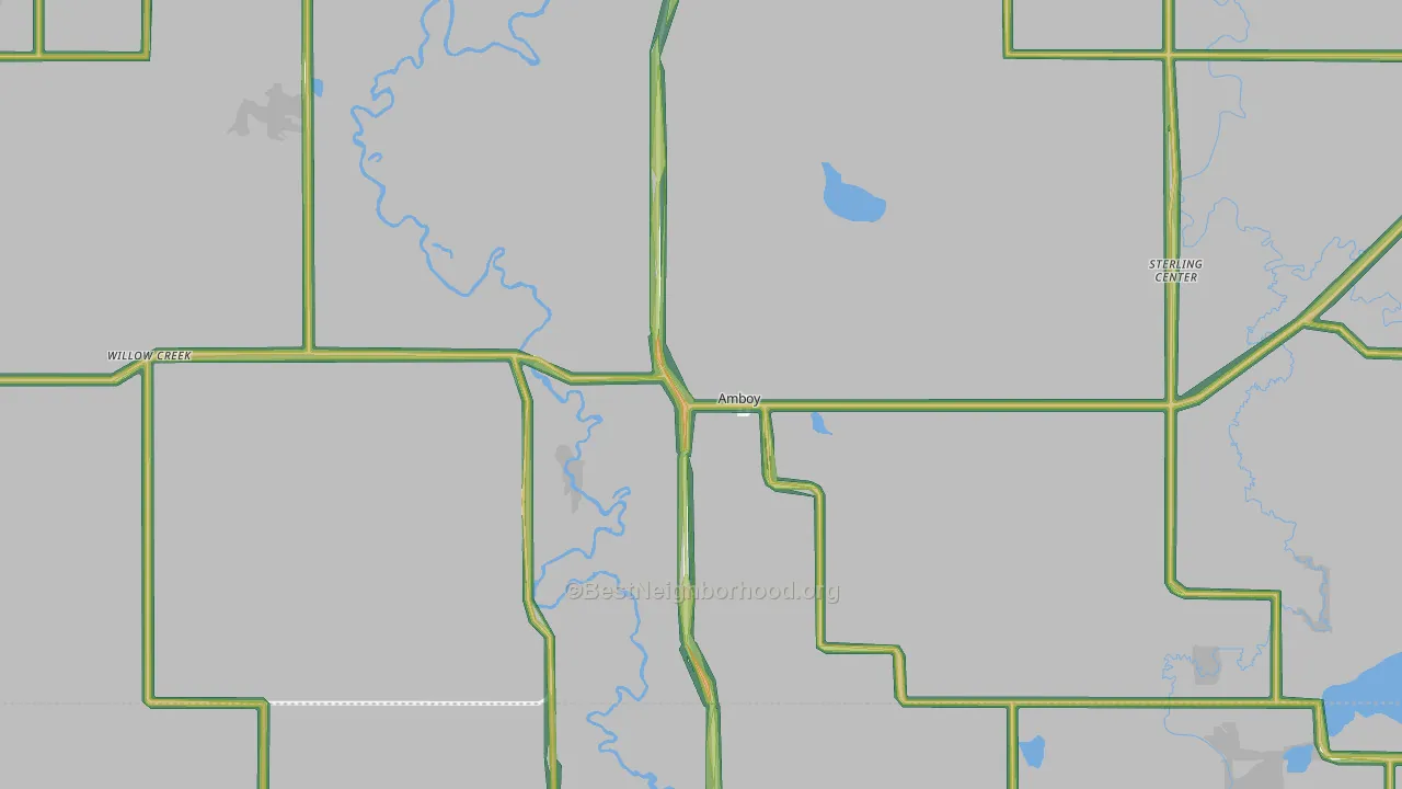 Amboy, MN Map of Noise Levels in Amboy