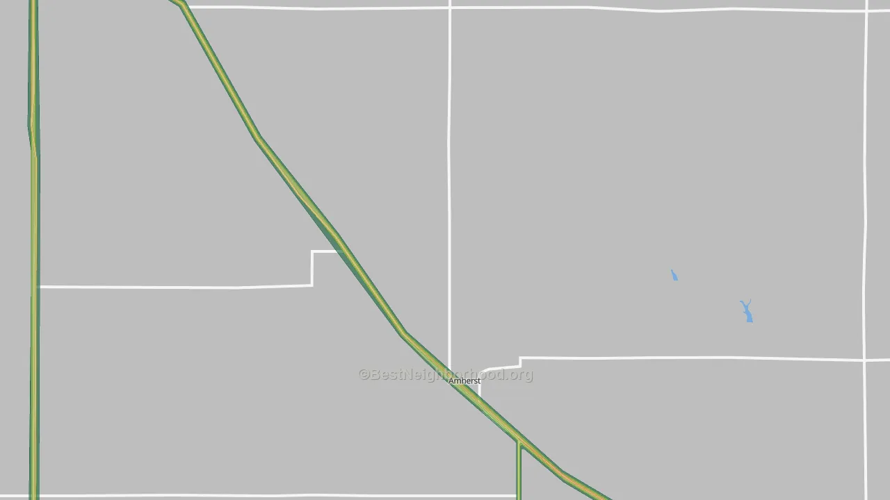 Amherst, NE Map of Noise Levels in Amherst
