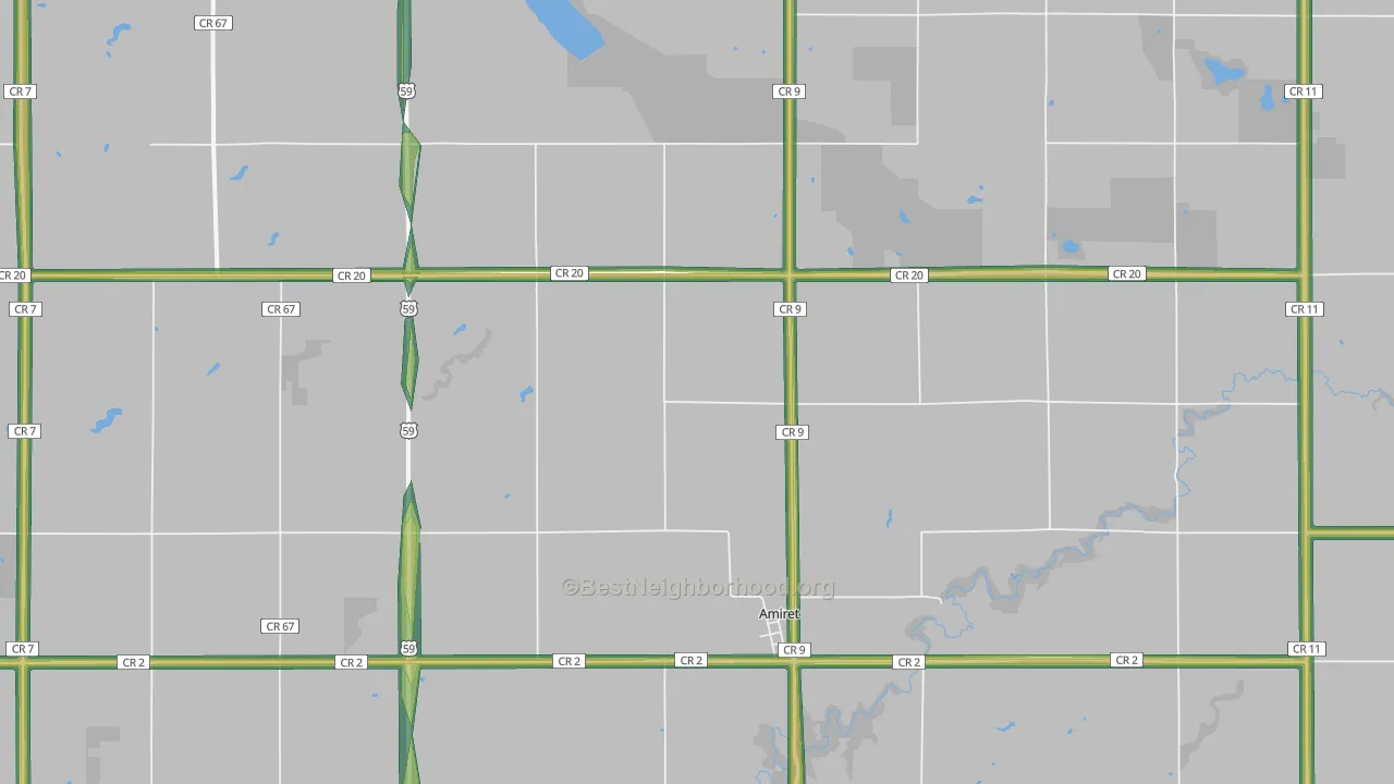 Amiret, MN Map of Noise Levels in Amiret