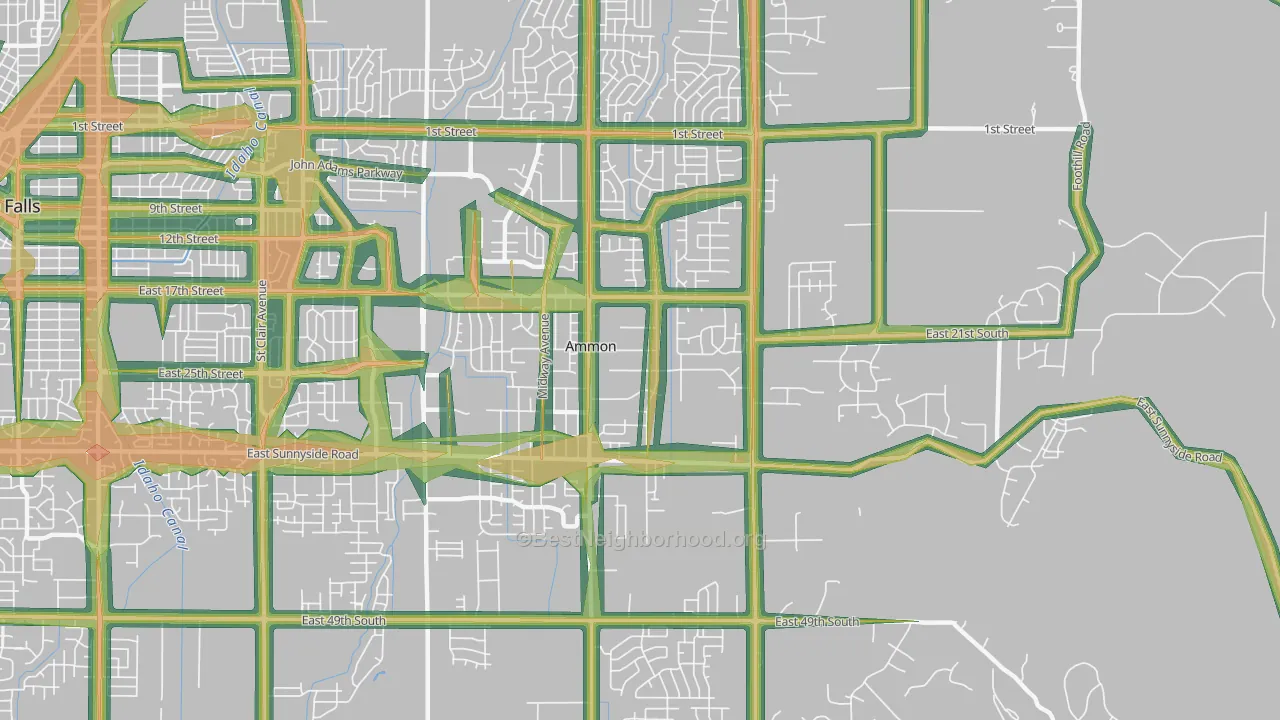 Ammon, ID Map of Noise Levels in Ammon