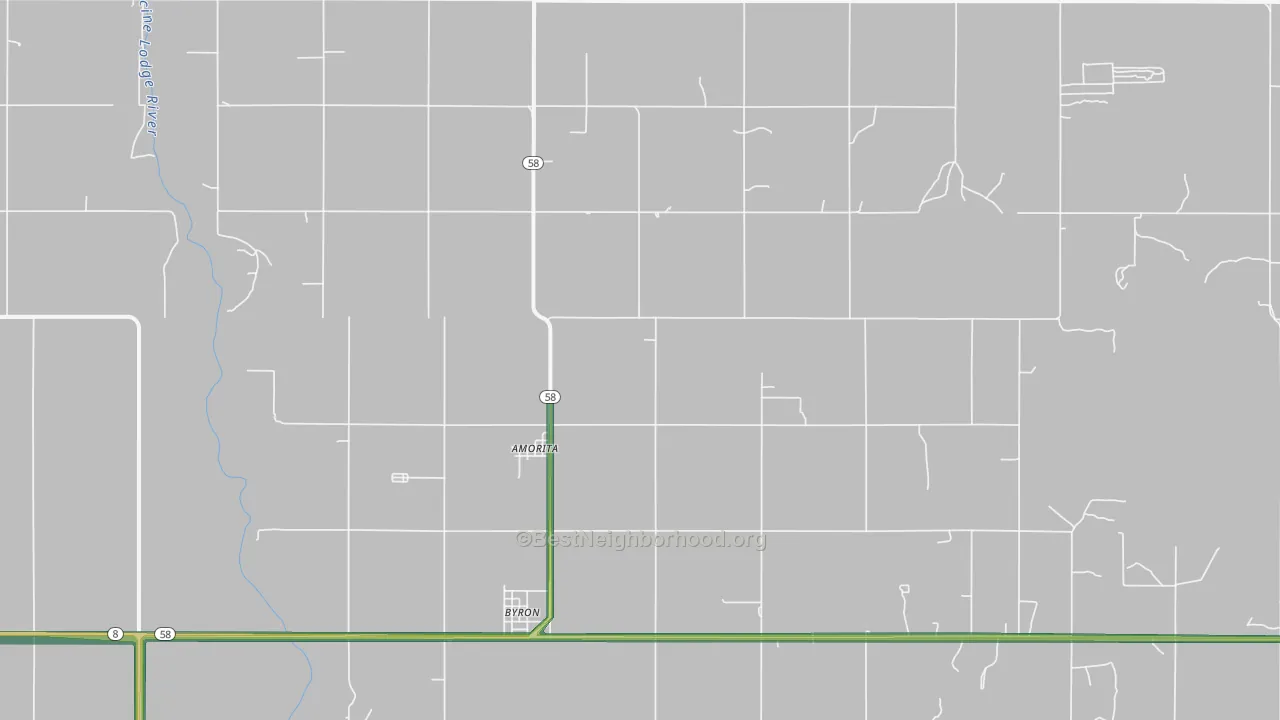 Amorita, OK Map of Noise Levels in Amorita