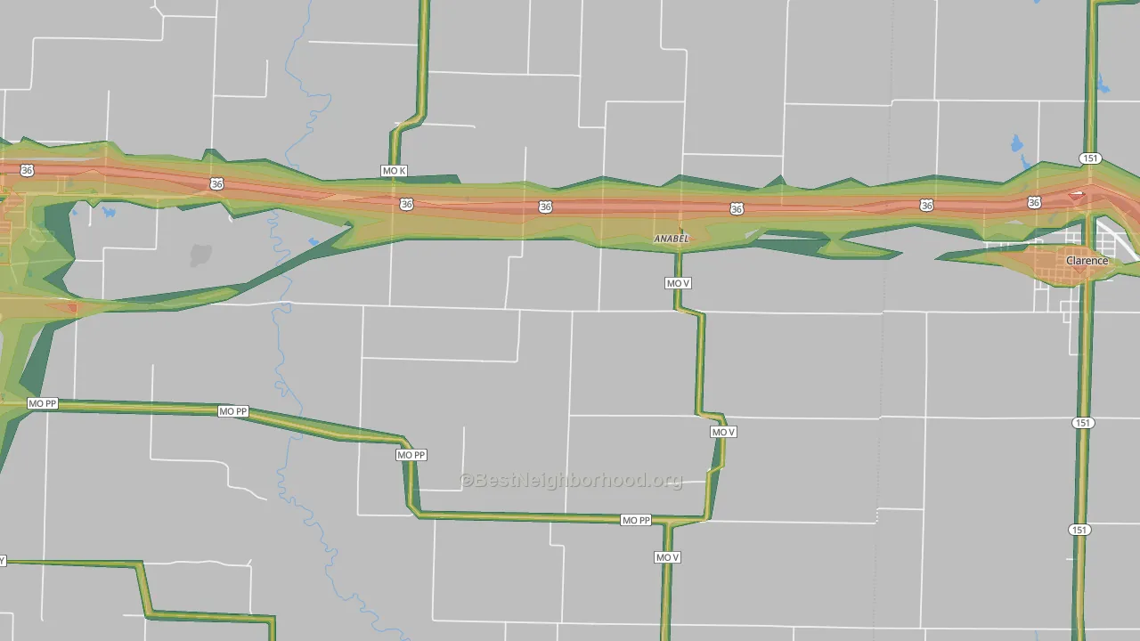 Anabel, MO Map of Noise Levels in Anabel