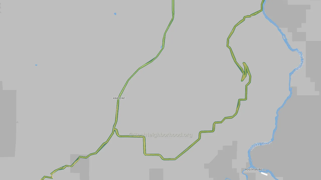 Anatone, WA Map of Noise Levels in Anatone
