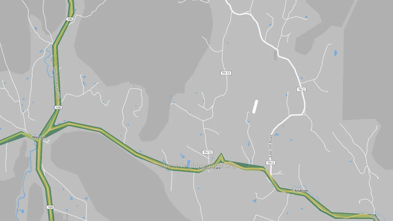 Andover, VT Map of Noise Levels in Andover