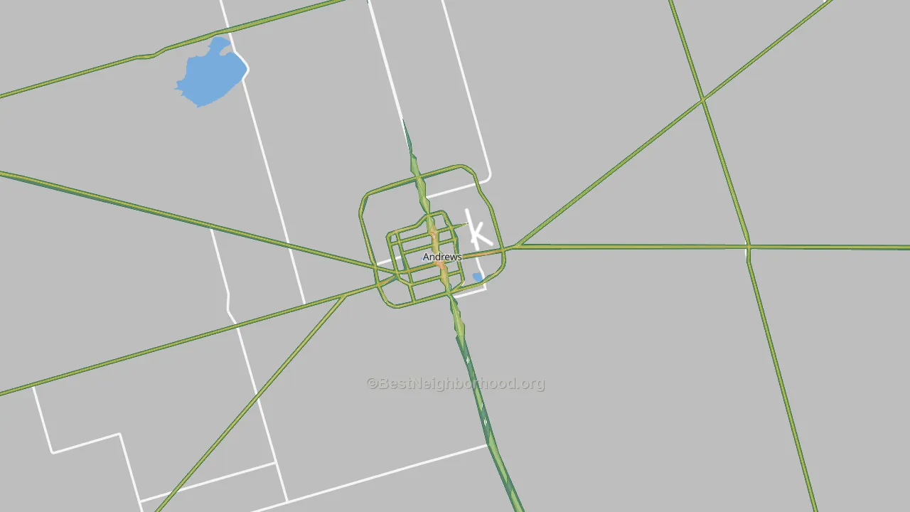 Andrews County, TX Map of Noise Levels in Andrews County