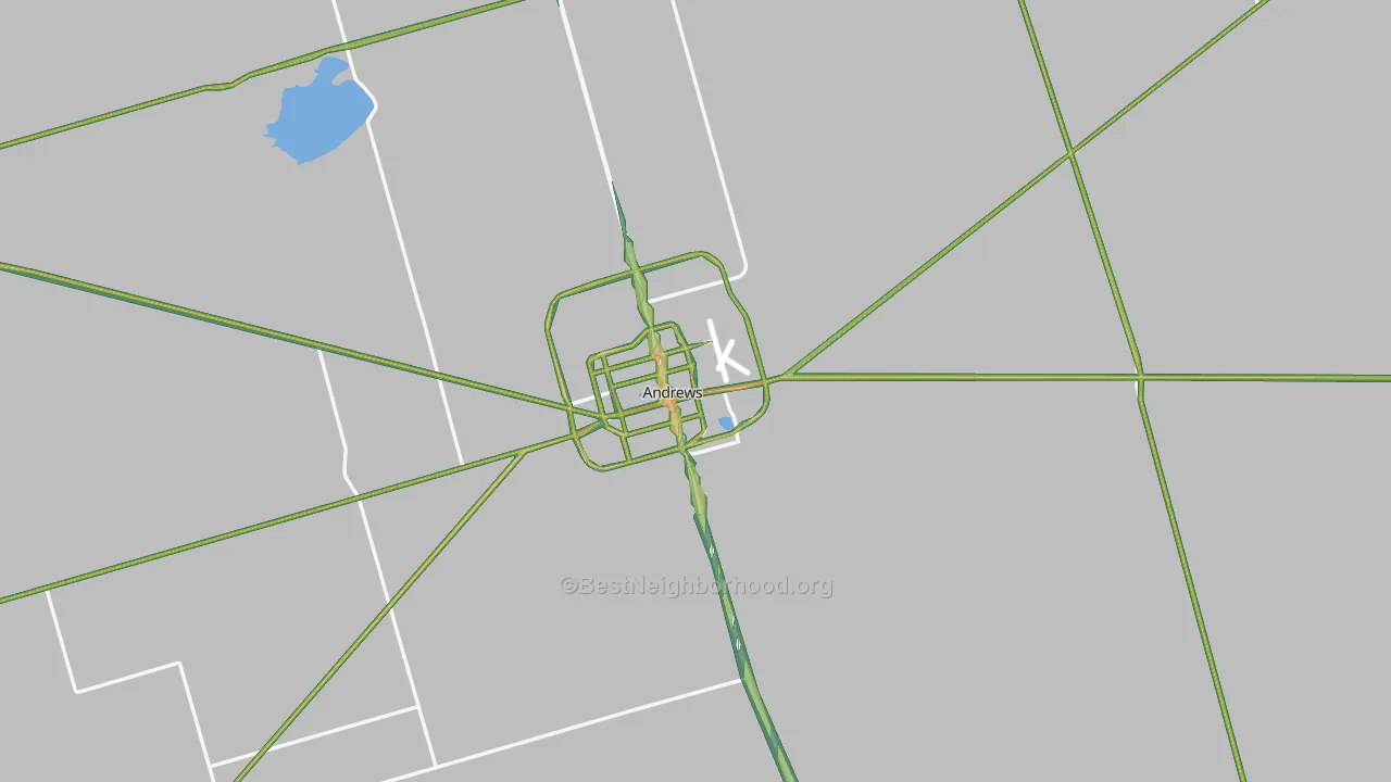 Andrews, TX Map of Noise Levels in Andrews