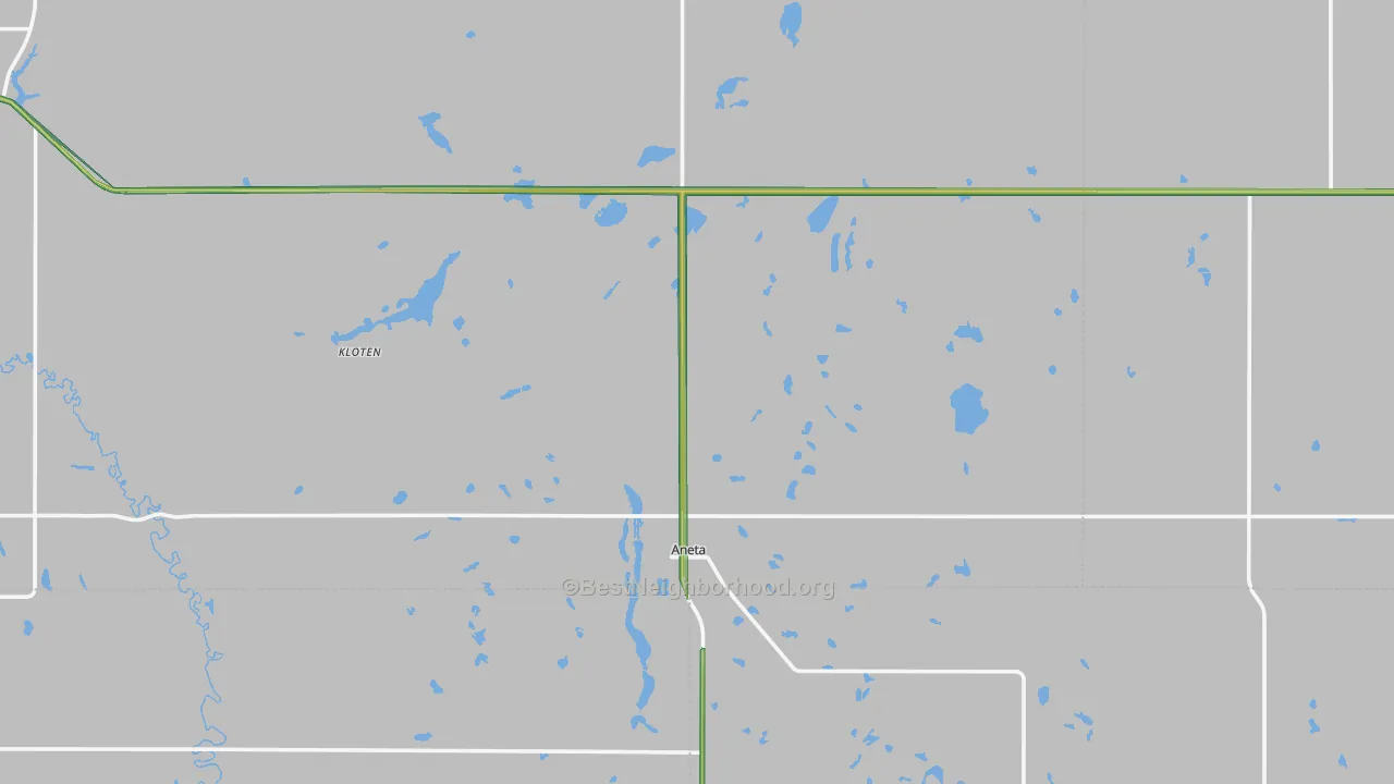 Aneta, ND Map of Noise Levels in Aneta