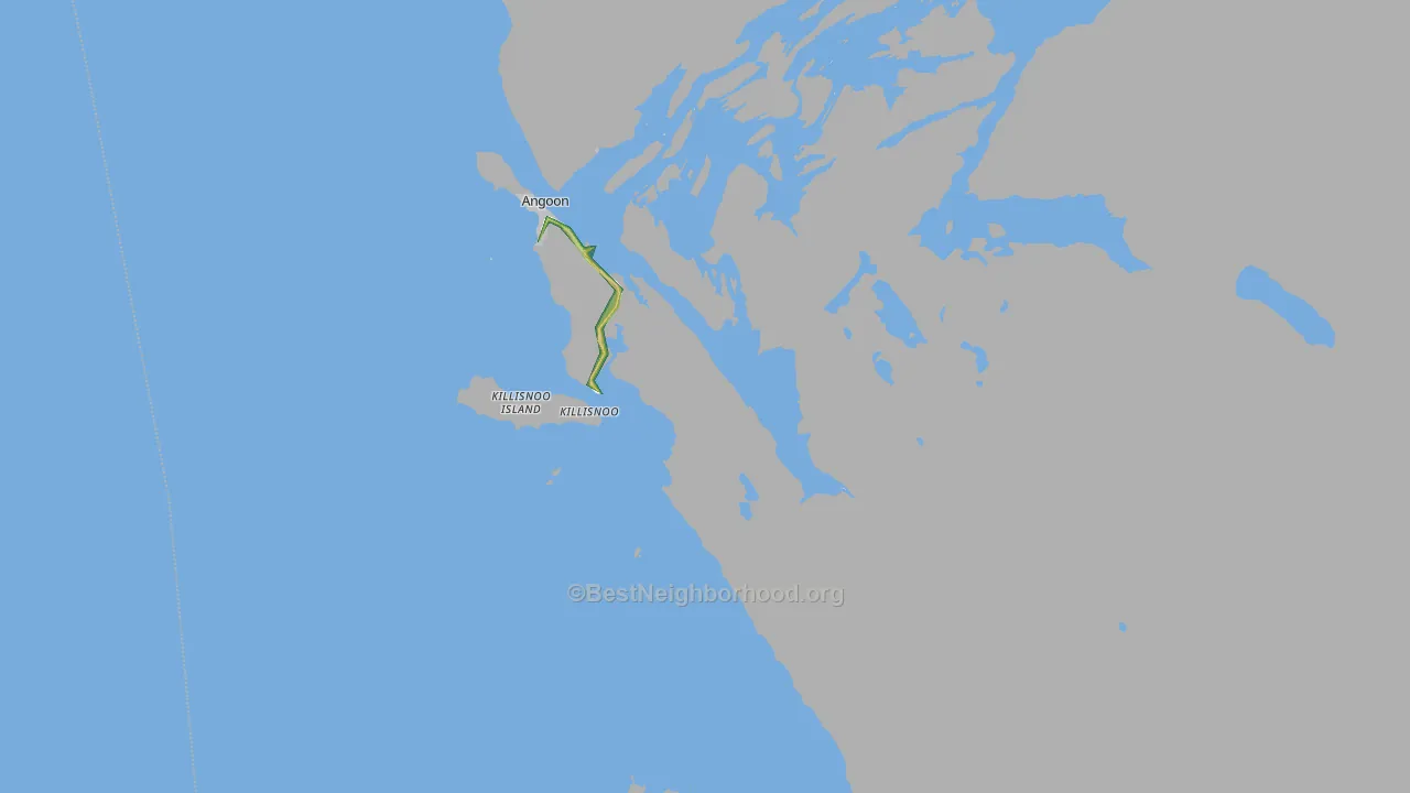 Angoon, AK Map of Noise Levels in Angoon