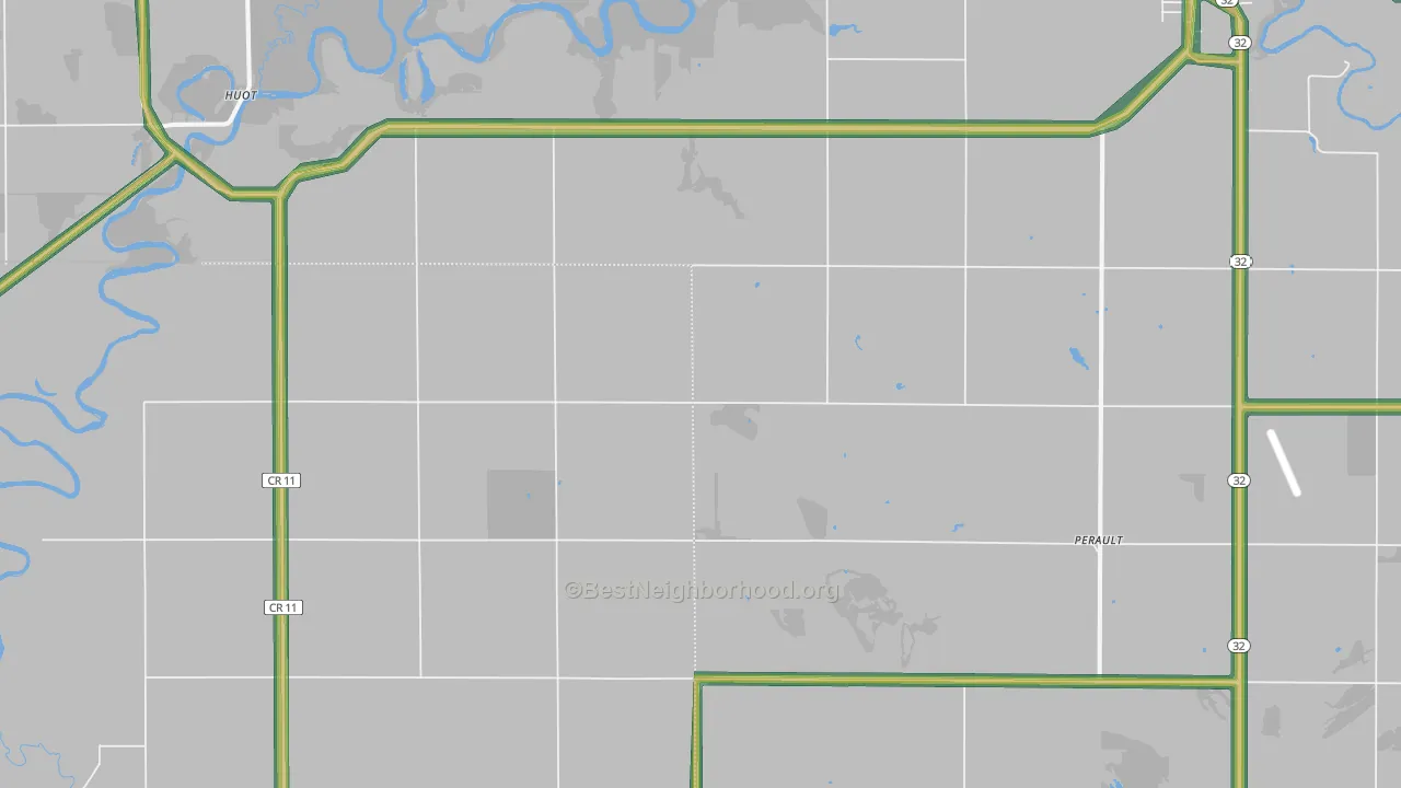 Angus, MN Map of Noise Levels in Angus