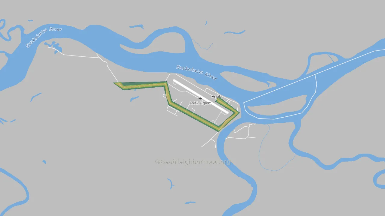 Aniak, AK Map of Noise Levels in Aniak
