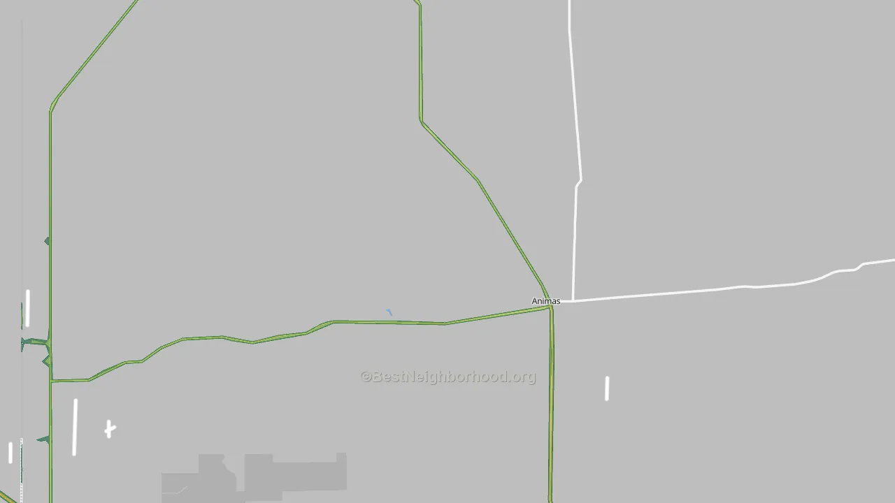 Animas, NM Map of Noise Levels in Animas