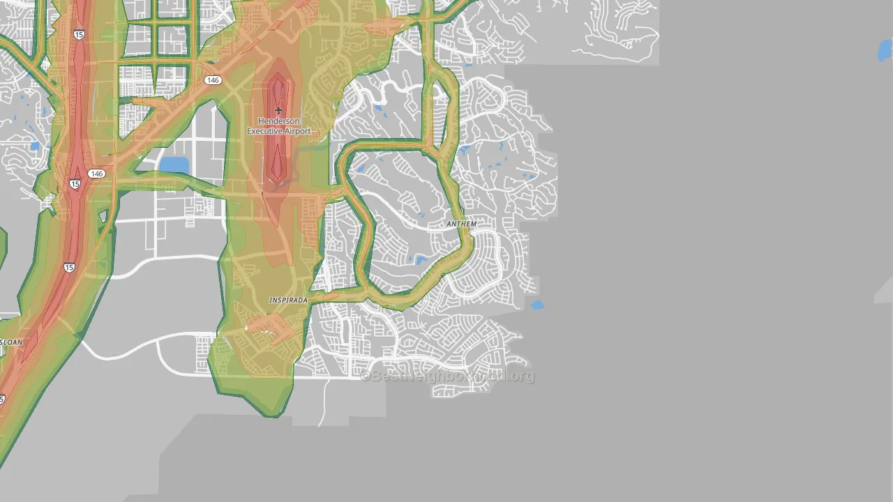 Anthem, Henderson, NV Map of Noise Levels in Anthem