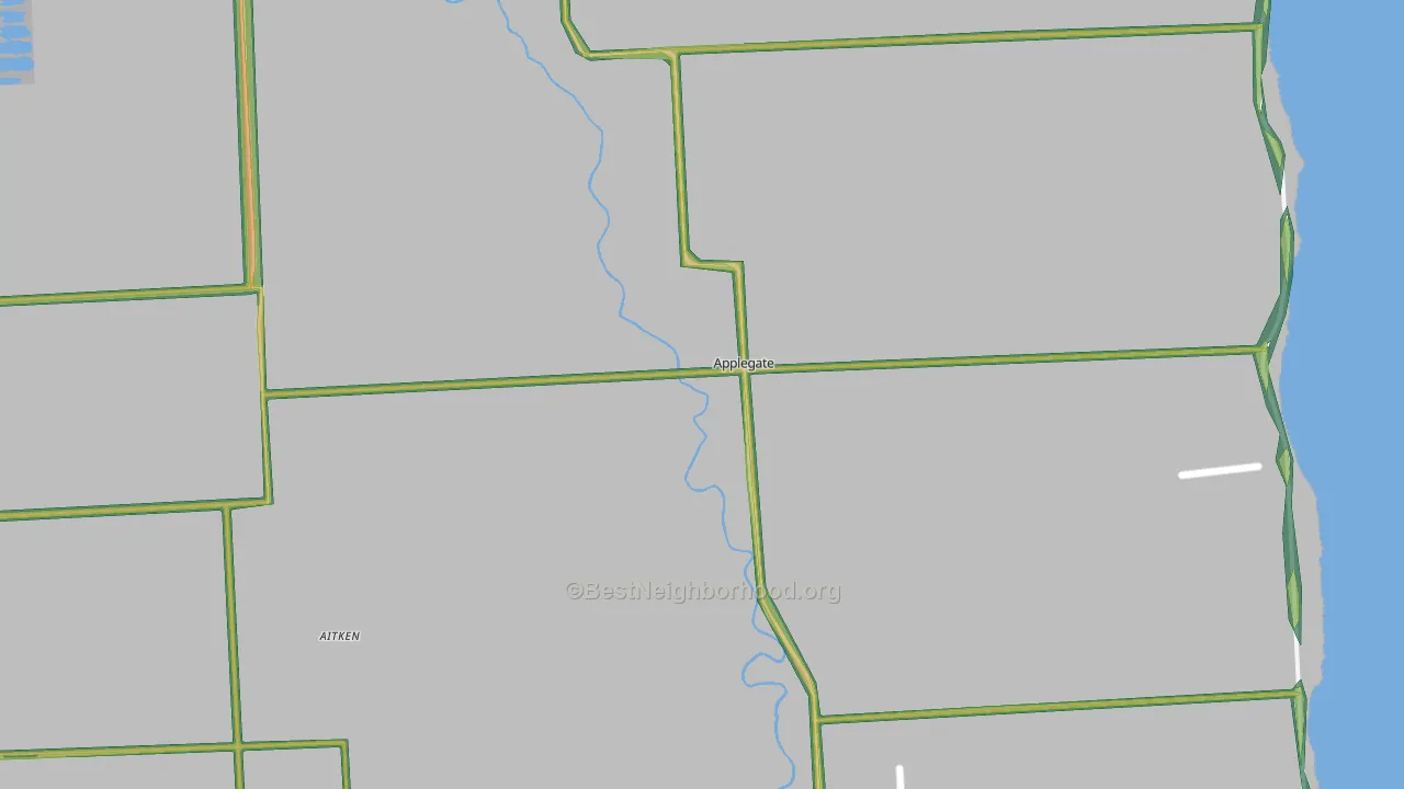Applegate, MI Map of Noise Levels in Applegate