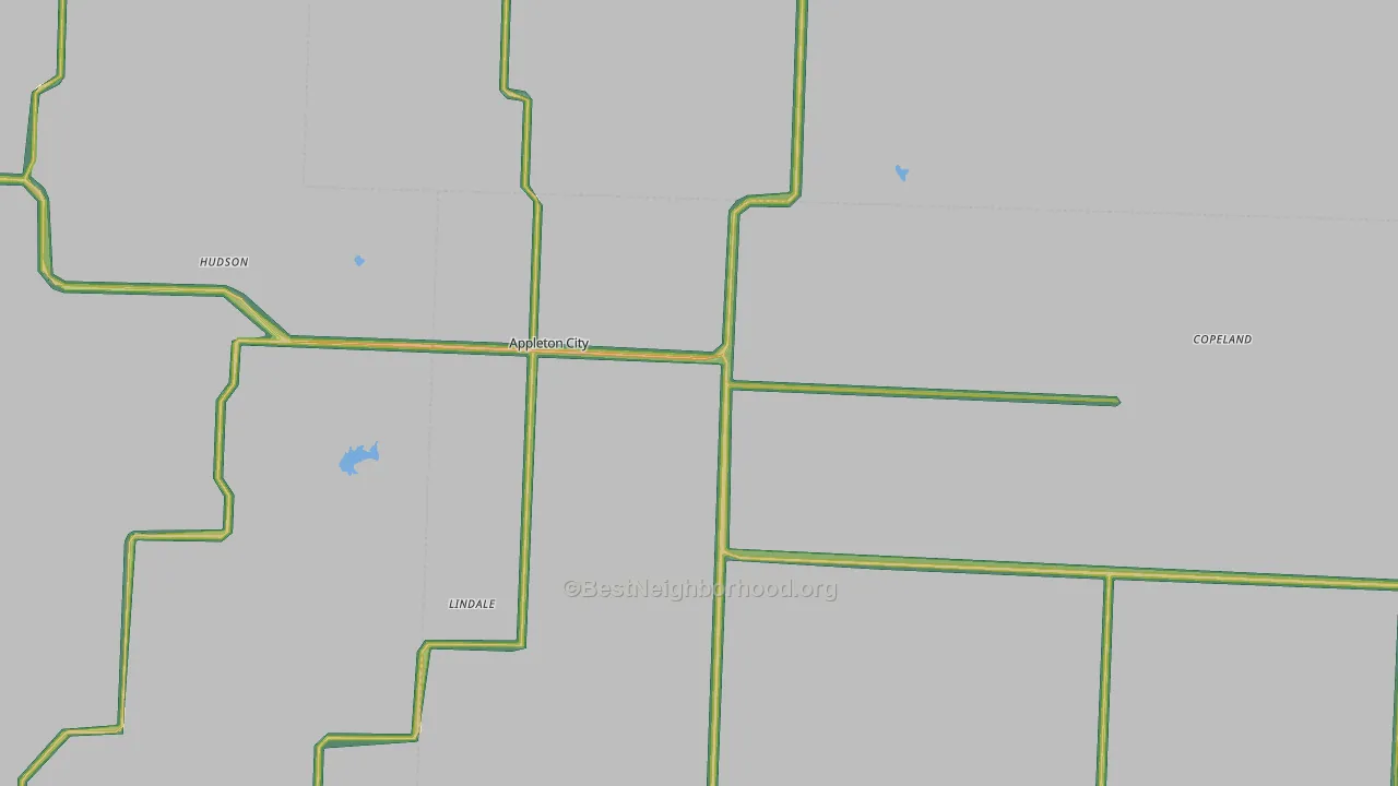 Appleton City, MO Map of Noise Levels in Appleton City
