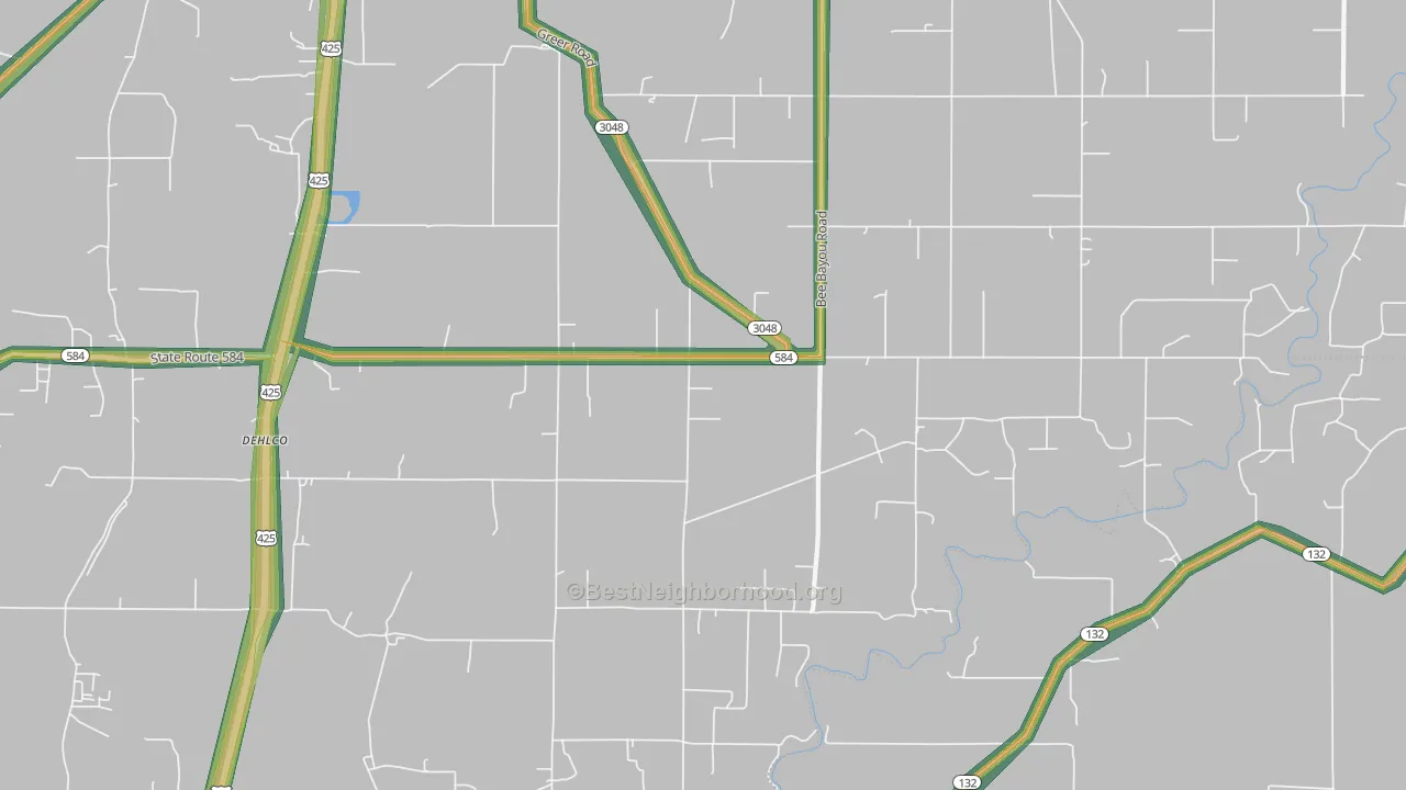 Archibald, LA Map of Noise Levels in Archibald
