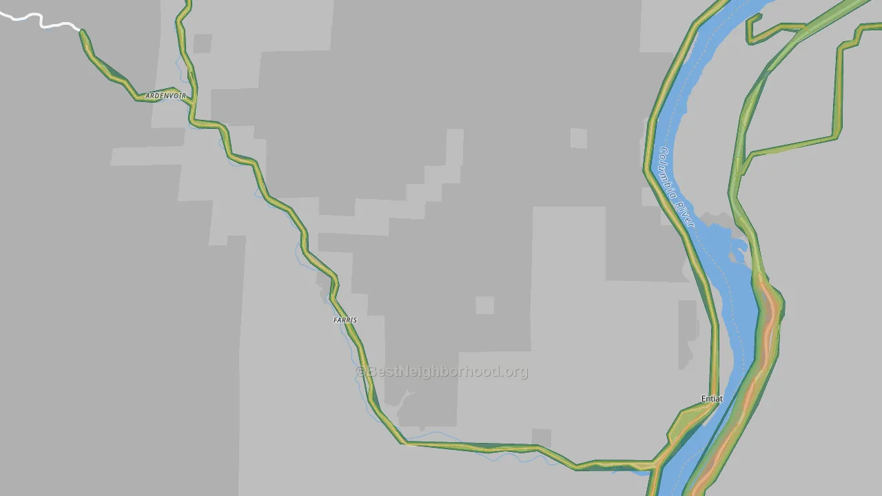 Ardenvoir, WA Map of Noise Levels in Ardenvoir
