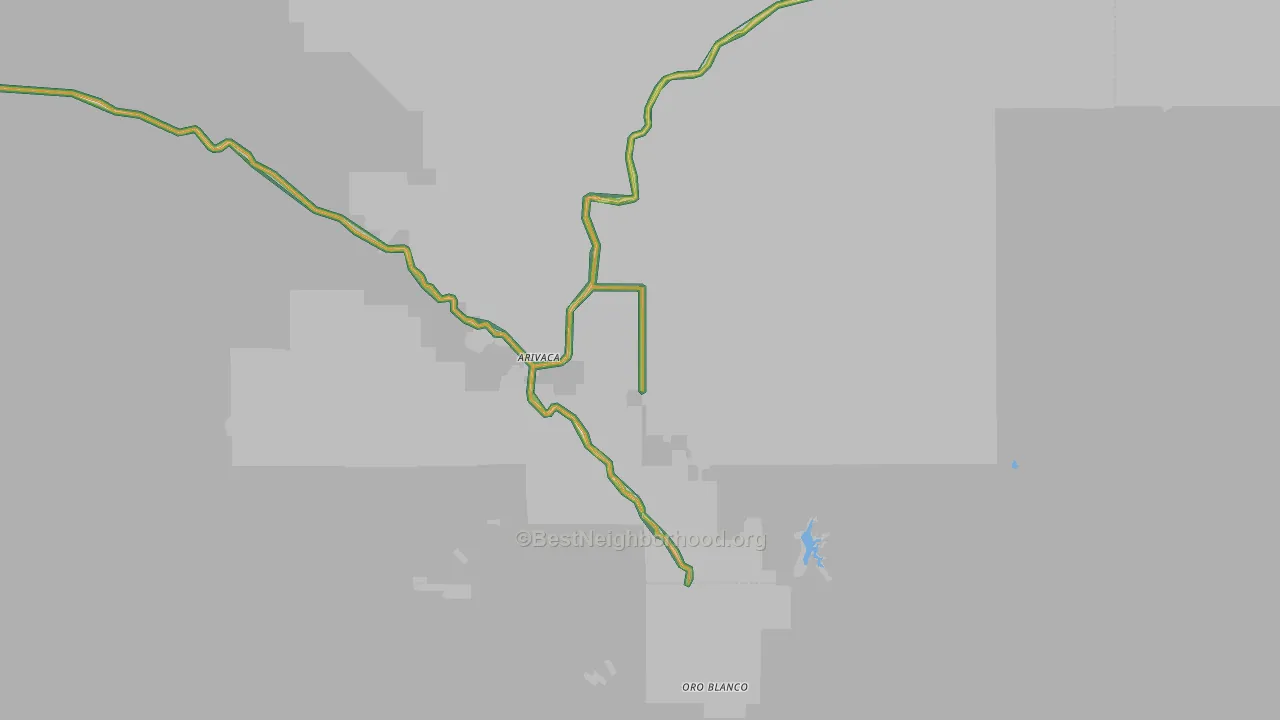 Arivaca, AZ Map of Noise Levels in Arivaca