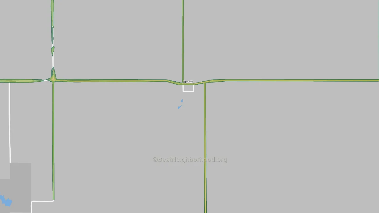 Arnett, OK Map of Noise Levels in Arnett