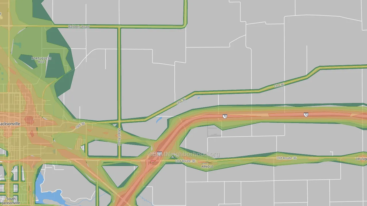 Arnold, IL Map of Noise Levels in Arnold