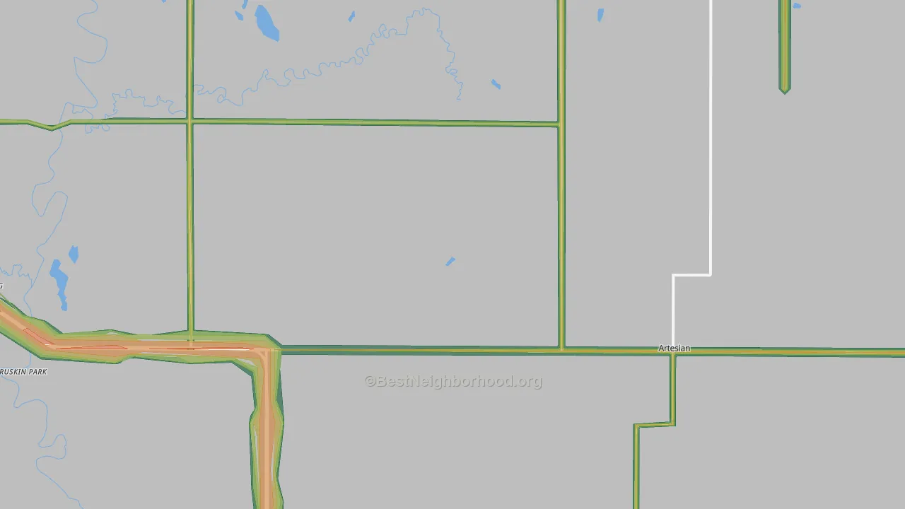 Artesian, SD Map of Noise Levels in Artesian