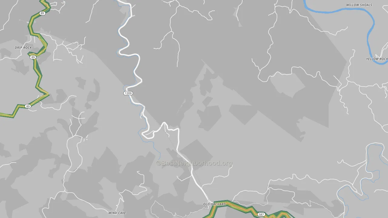 Arvel, KY Map of Noise Levels in Arvel
