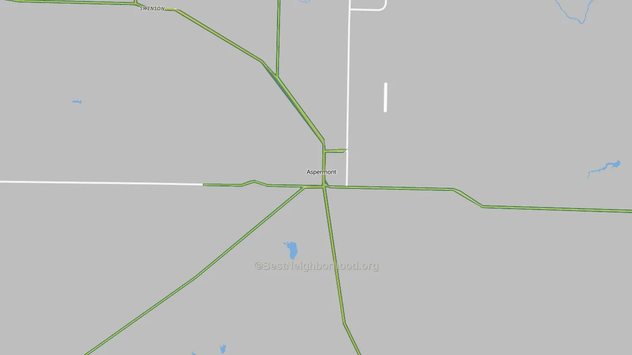 Aspermont, TX Map of Noise Levels in Aspermont