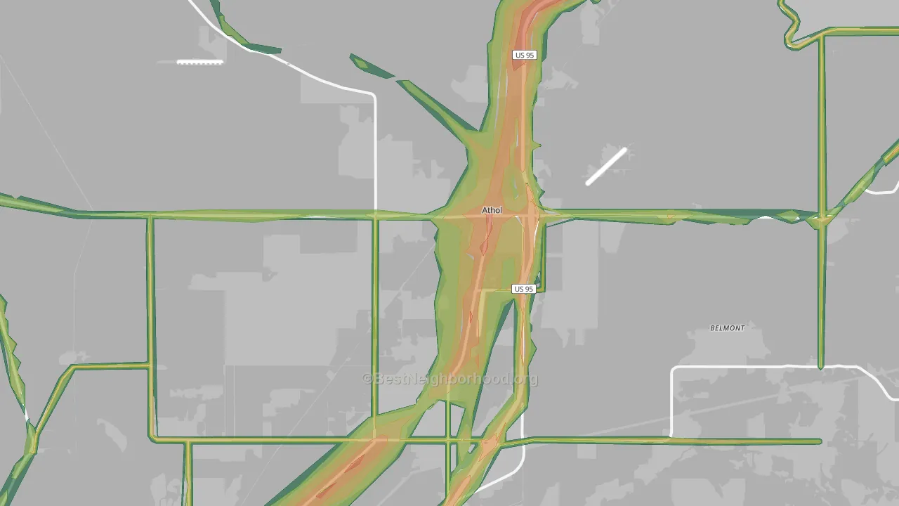 Athol, ID Map of Noise Levels in Athol