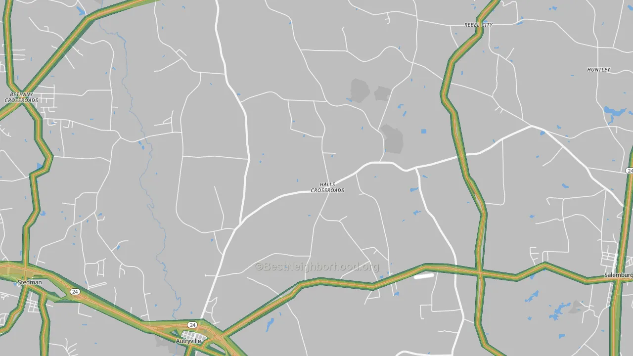 Autryville, NC Map of Noise Levels in Autryville