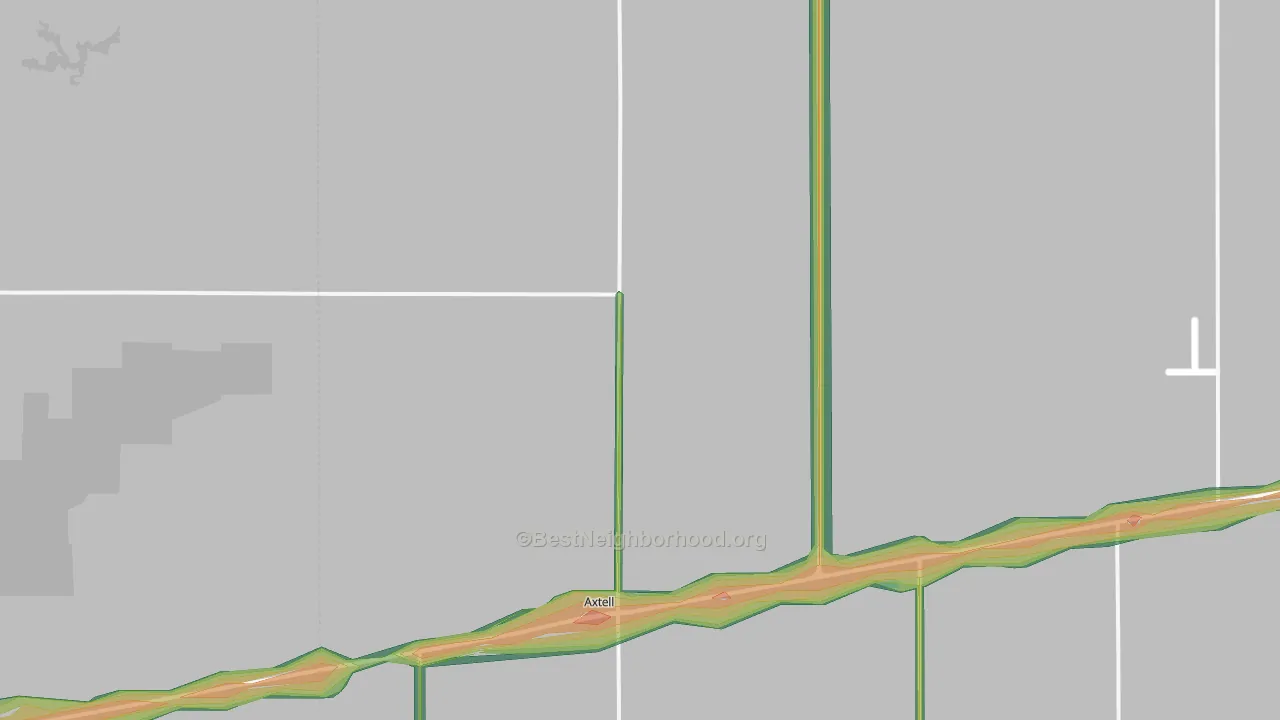 Axtell, NE Map of Noise Levels in Axtell
