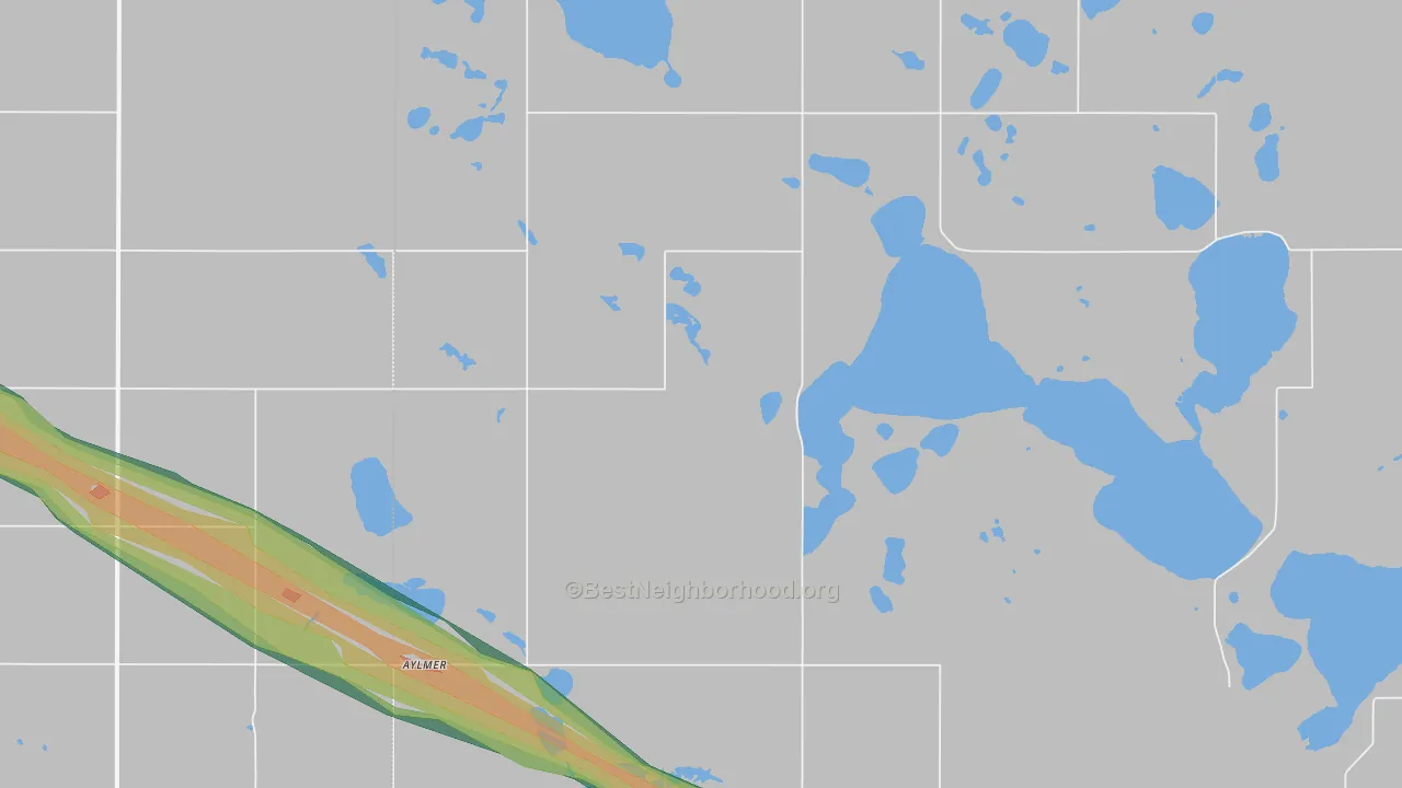Aylmer, ND Map of Noise Levels in Aylmer