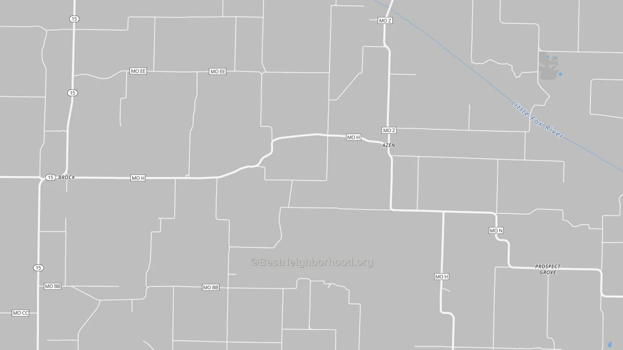 Azen, MO Map of Noise Levels in Azen