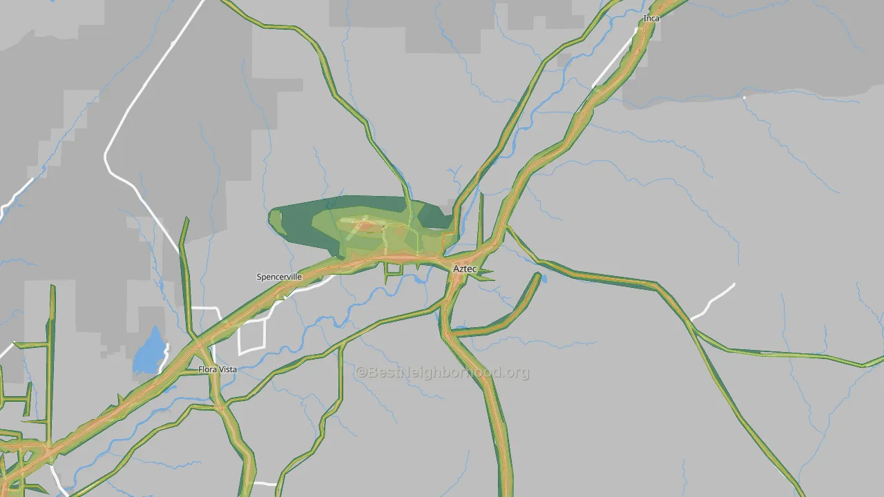 Aztec, NM Map of Noise Levels in Aztec