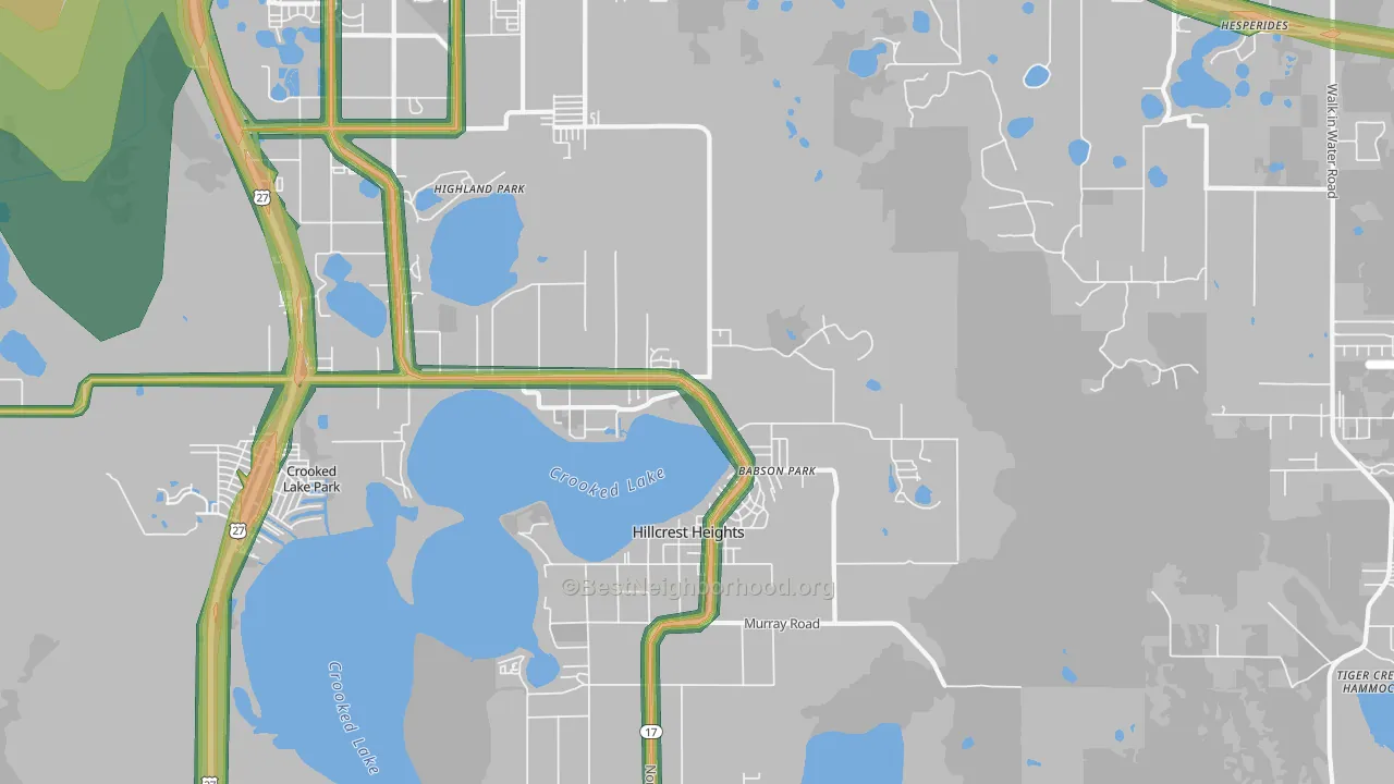 Babson Park, FL Map of Noise Levels in Babson Park