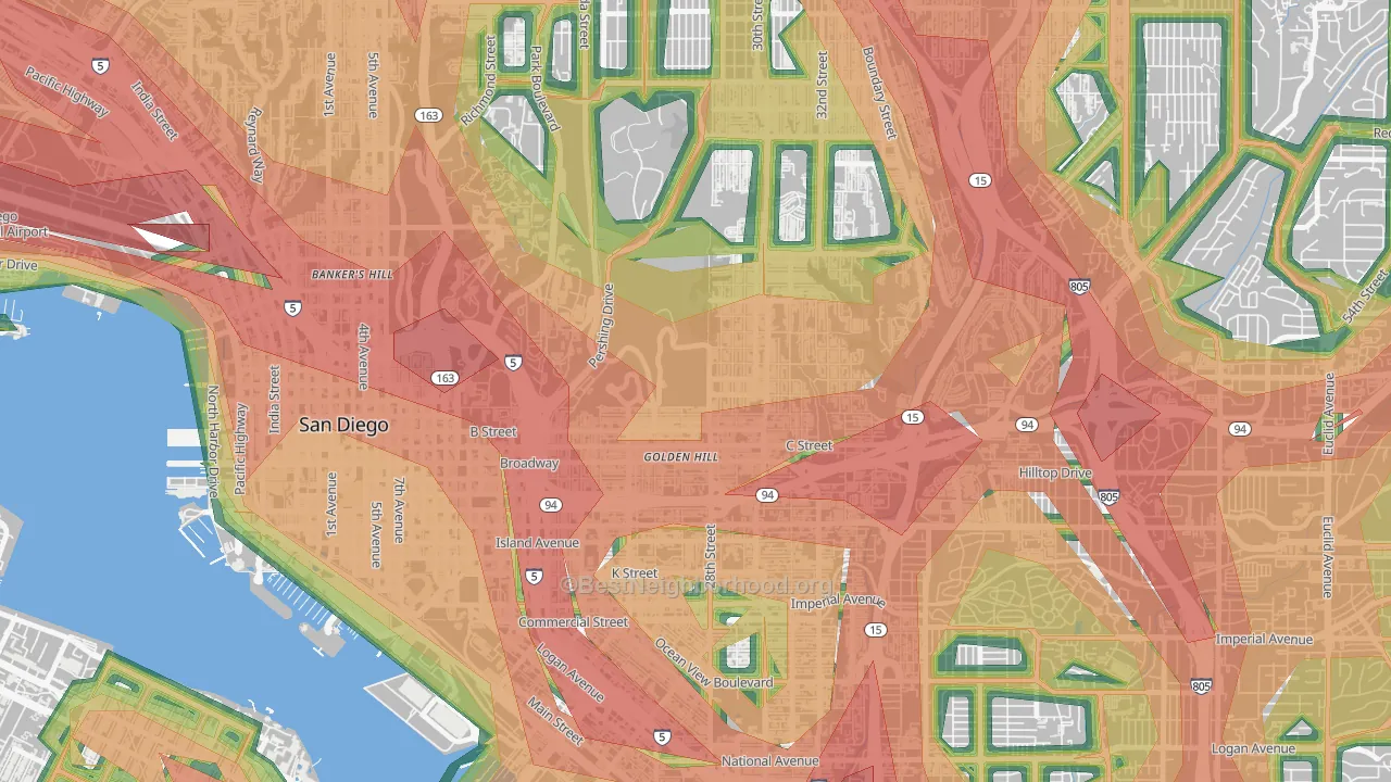Balboa Park, San Diego, CA Map of Noise Levels in Balboa Park