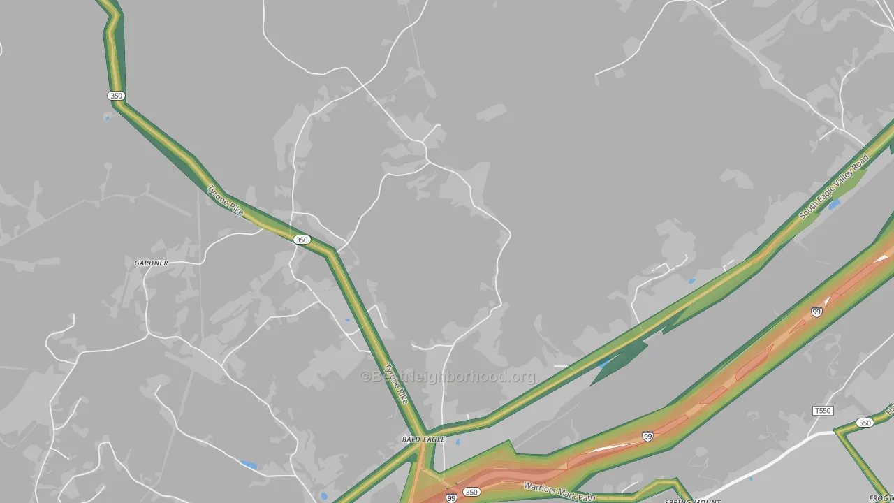 Bald Eagle, PA Map of Noise Levels in Bald Eagle