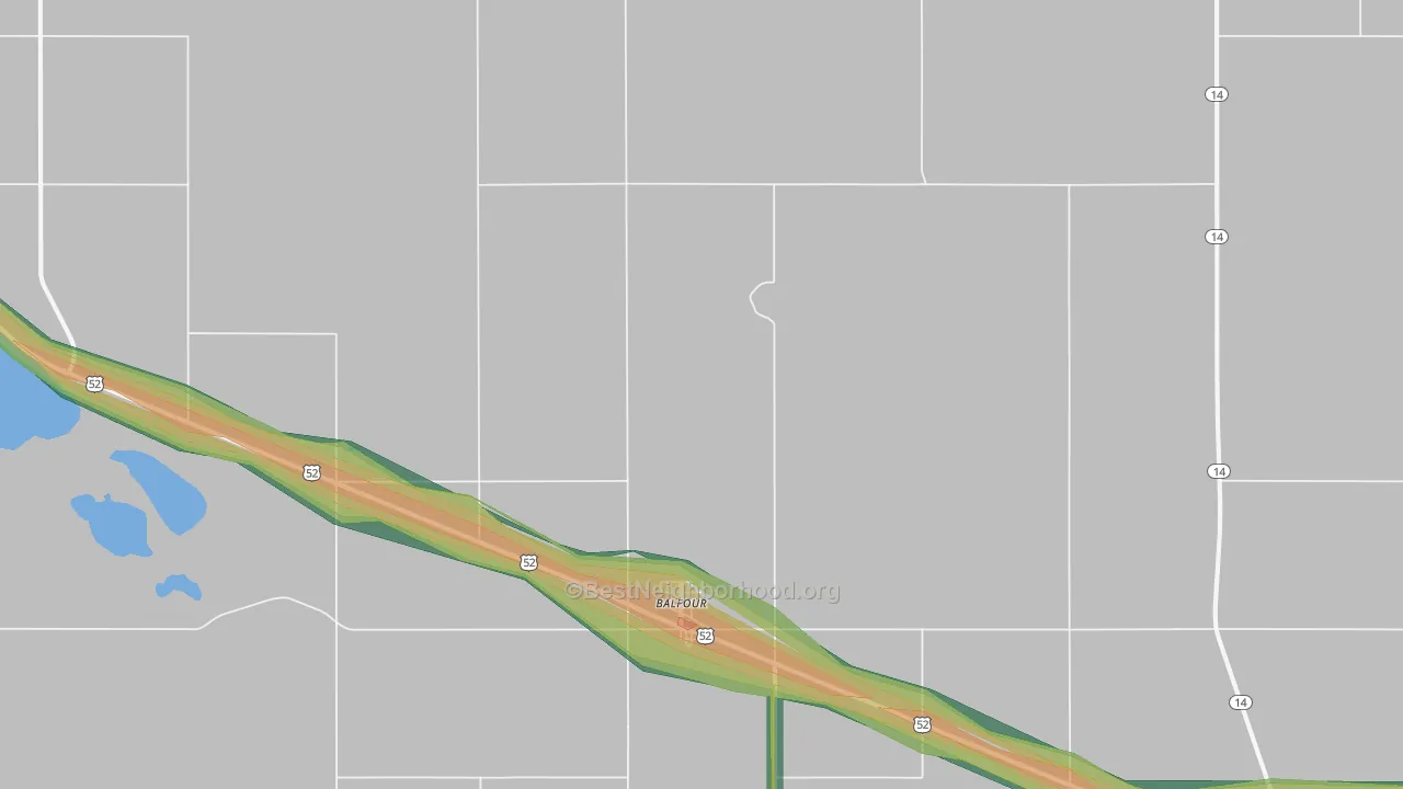 Balfour, ND Map of Noise Levels in Balfour