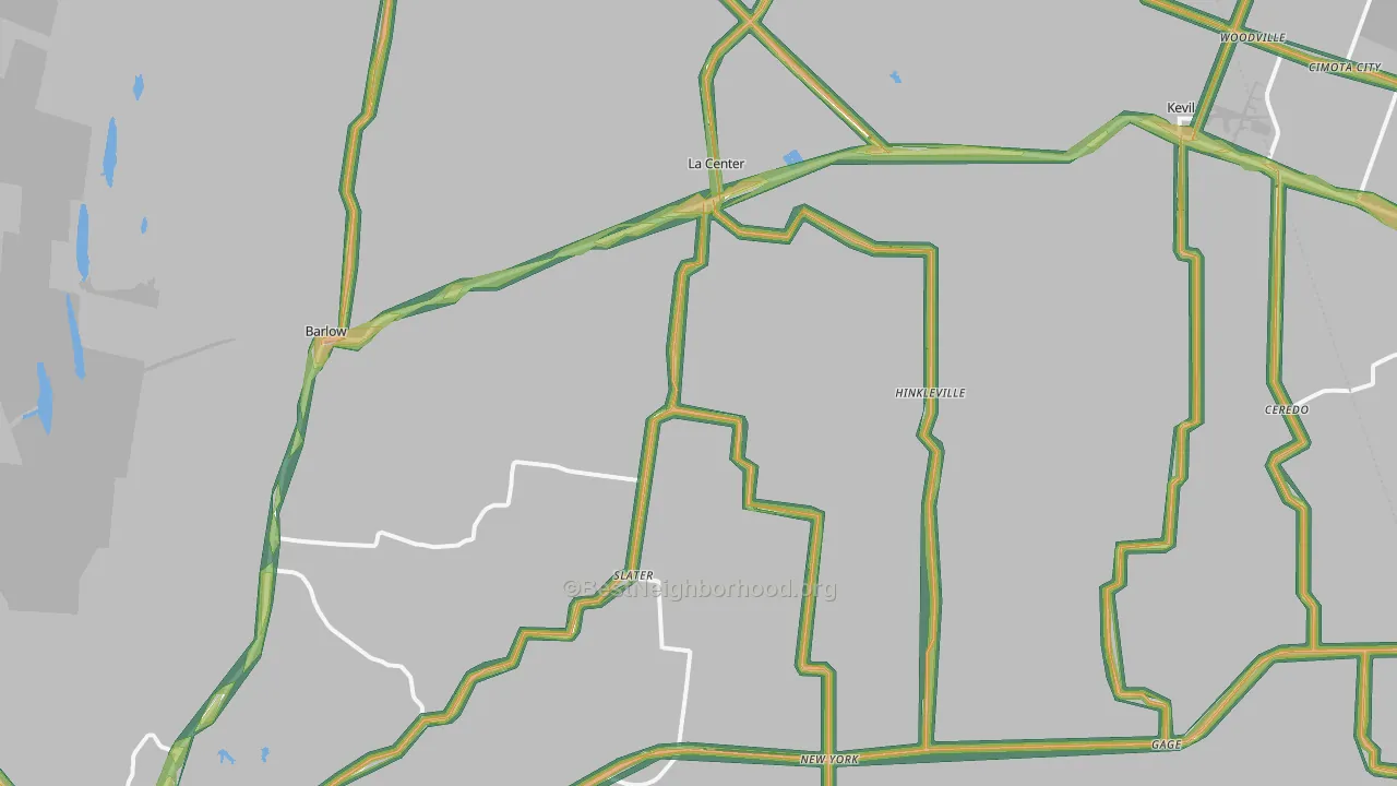 Ballard County, KY Map of Noise Levels in Ballard County