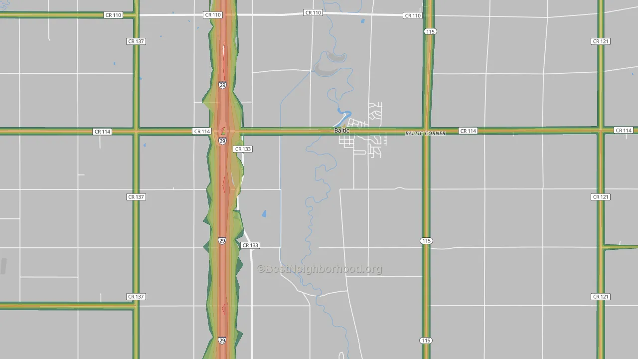Baltic, SD Map of Noise Levels in Baltic