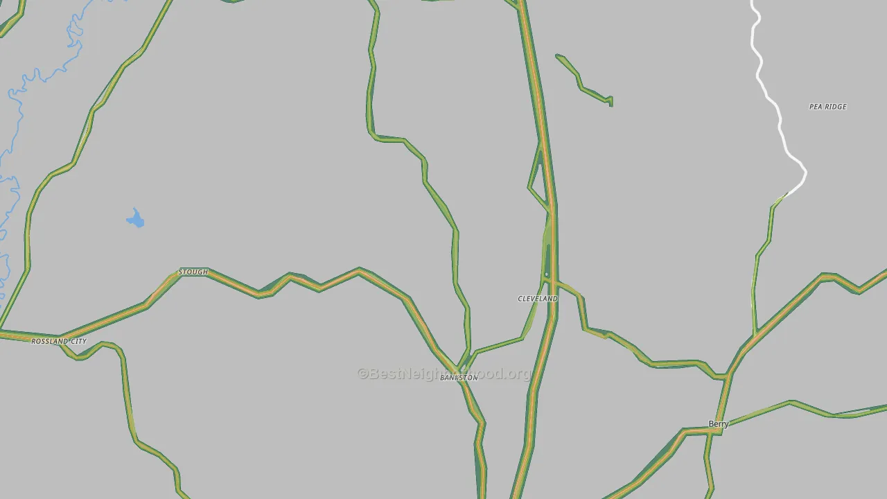 Bankston, AL Map of Noise Levels in Bankston