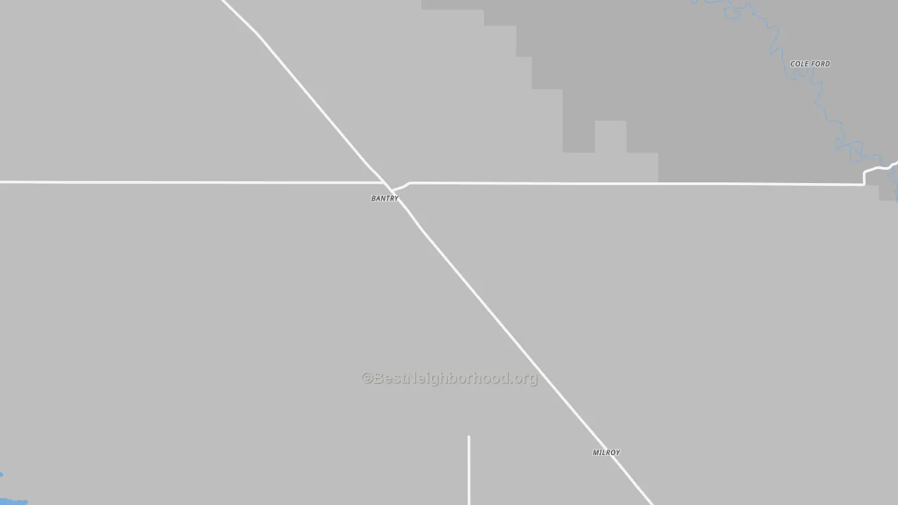 Bantry, ND Map of Noise Levels in Bantry