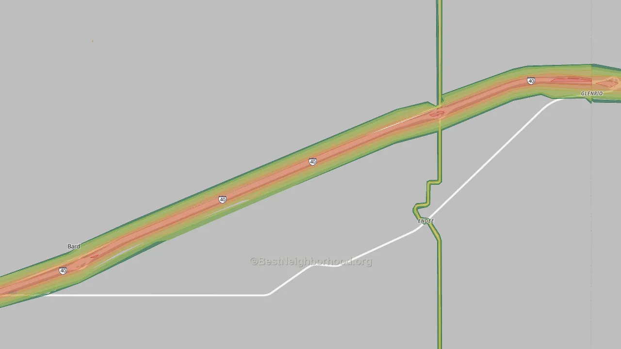 Bard, NM Map of Noise Levels in Bard