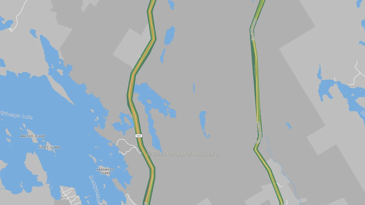 Baring, ME Map of Noise Levels in Baring