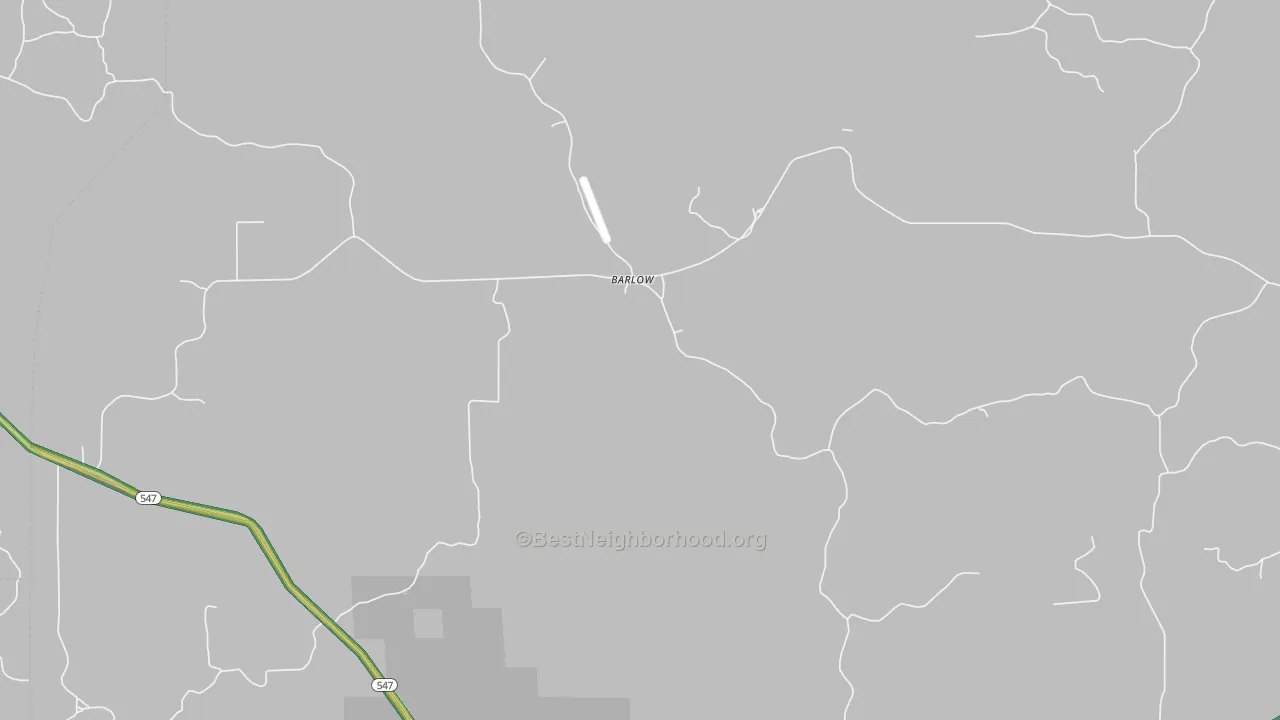 Barlow, MS Map of Noise Levels in Barlow