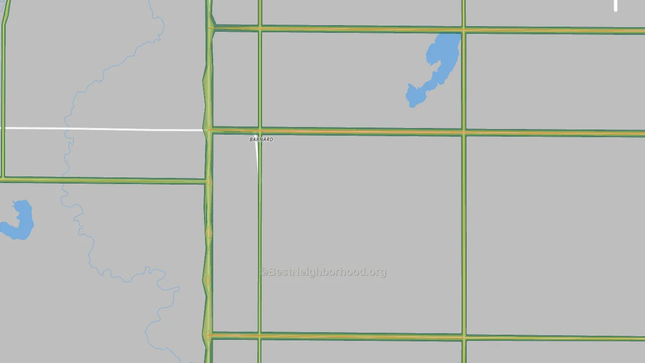 Barnard, SD Map of Noise Levels in Barnard