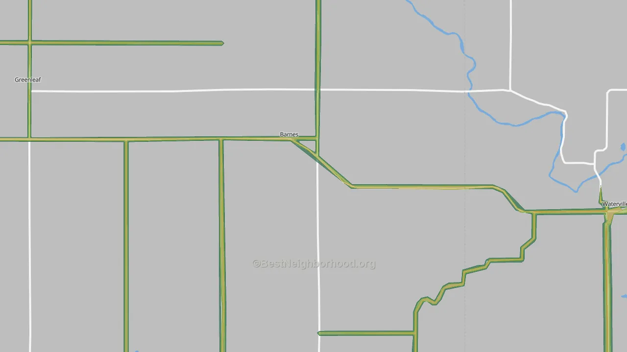 Barnes, KS Map of Noise Levels in Barnes
