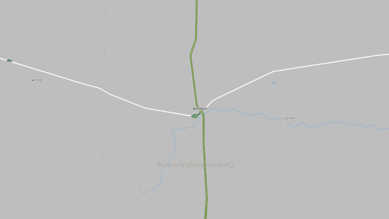 Barnhart, TX Map of Noise Levels in Barnhart