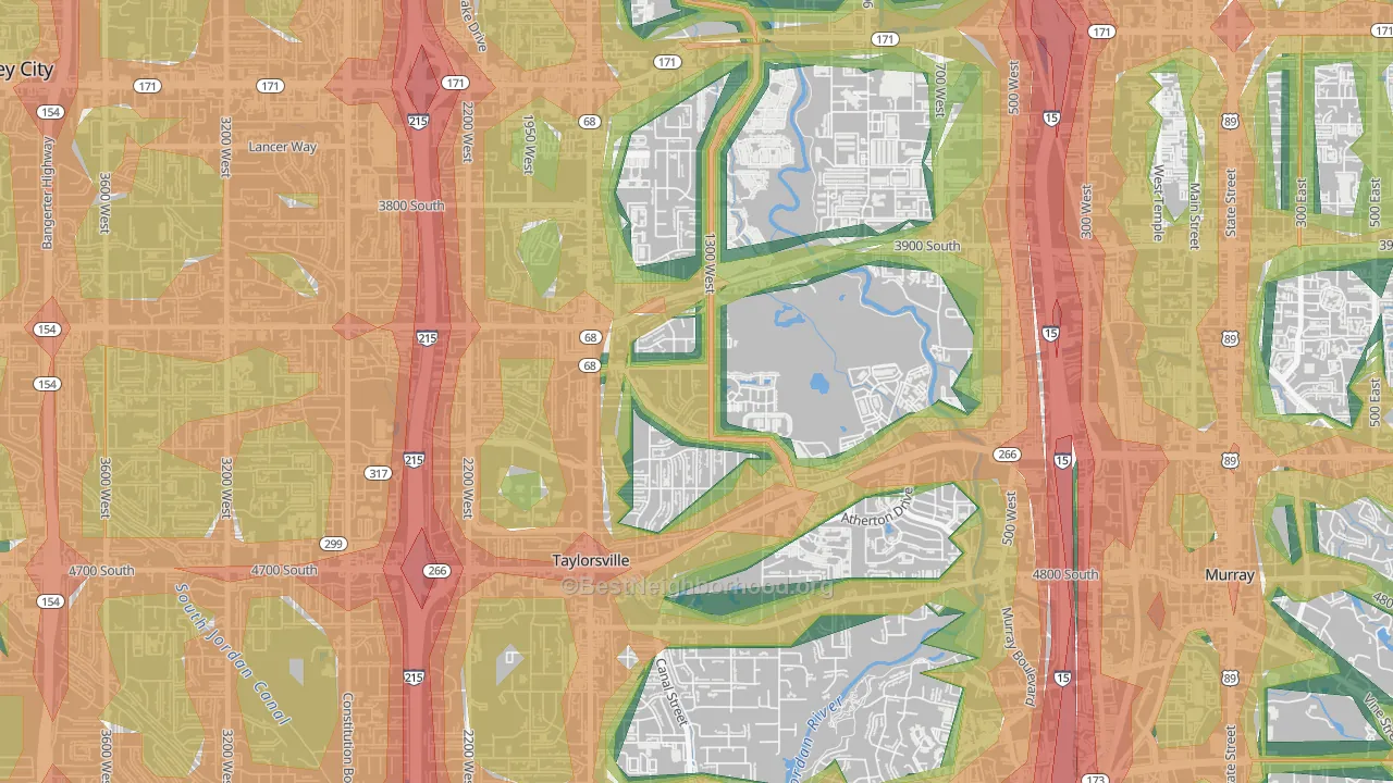 Barrington Park, Taylorsville, UT Map of Noise Levels in Barrington Park