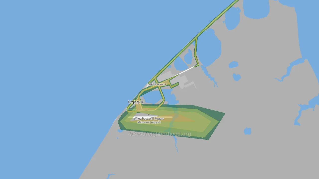 Barrow, AK Map of Noise Levels in Barrow
