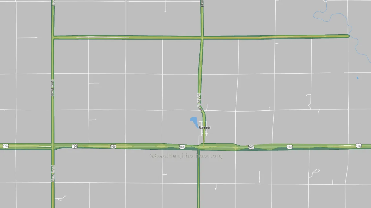 Bartlett, KS Map of Noise Levels in Bartlett