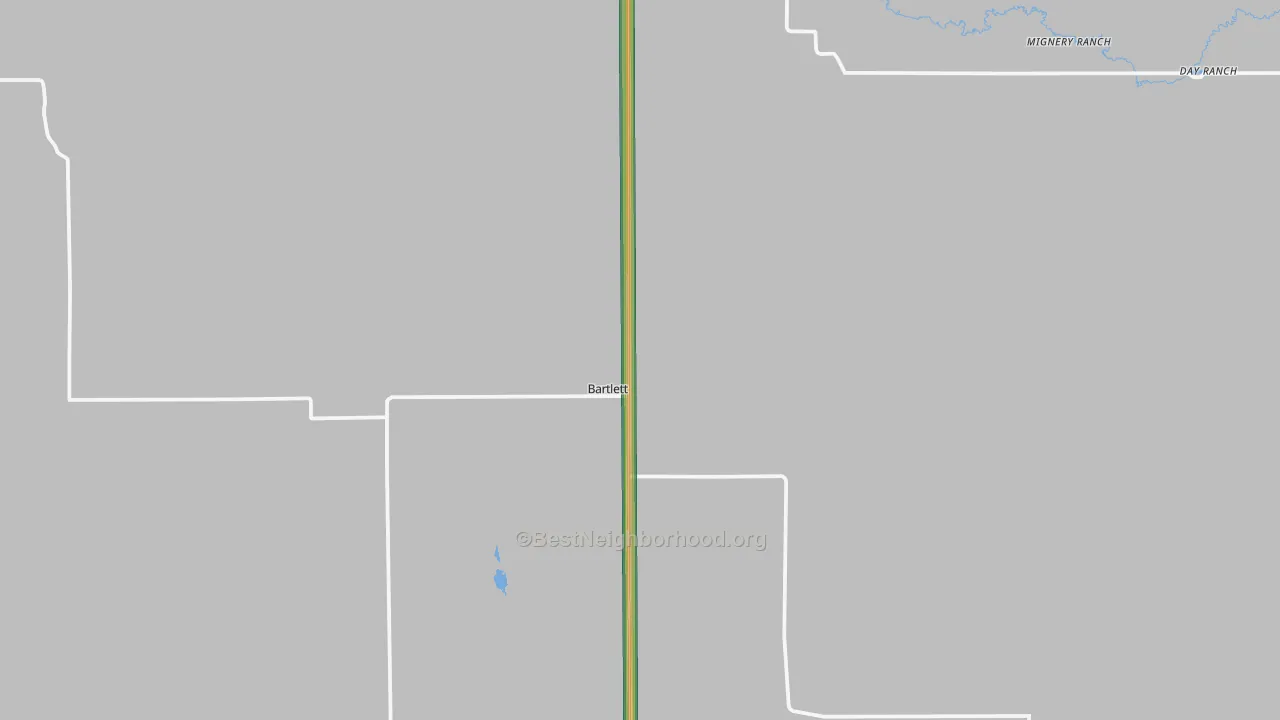 Bartlett, NE Map of Noise Levels in Bartlett